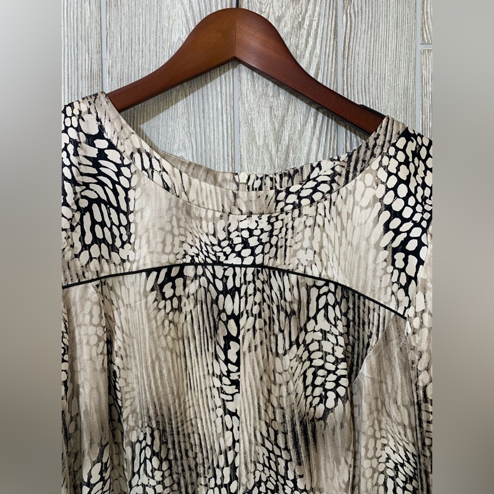 Tullo Silk Animal Print Straight Loose Fit Long S… - image 2